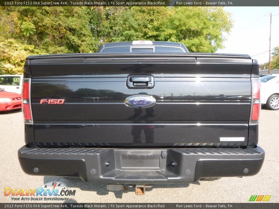 2013 Ford F150 FX4 SuperCrew 4x4 Tuxedo Black Metallic / FX Sport Appearance Black/Red Photo #3