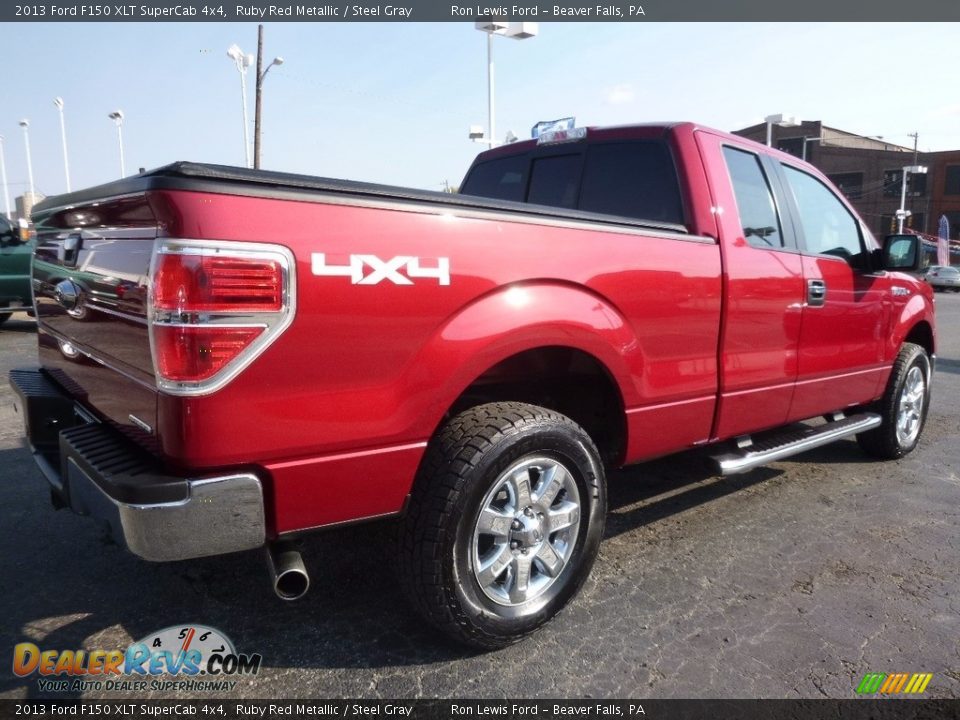 2013 Ford F150 XLT SuperCab 4x4 Ruby Red Metallic / Steel Gray Photo #2