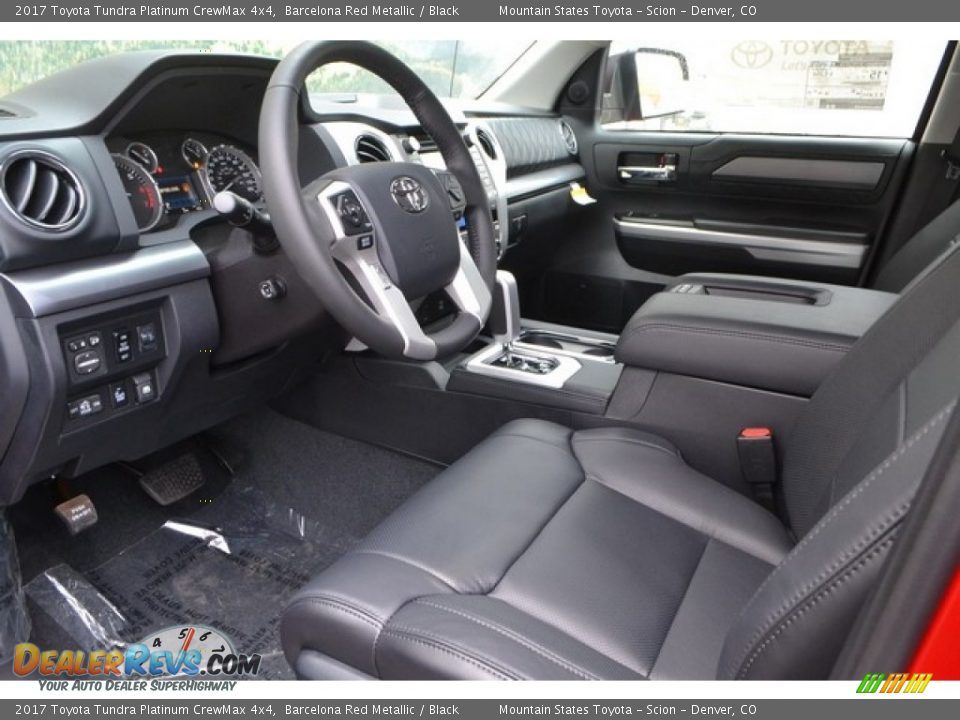 Black Interior - 2017 Toyota Tundra Platinum CrewMax 4x4 Photo #5
