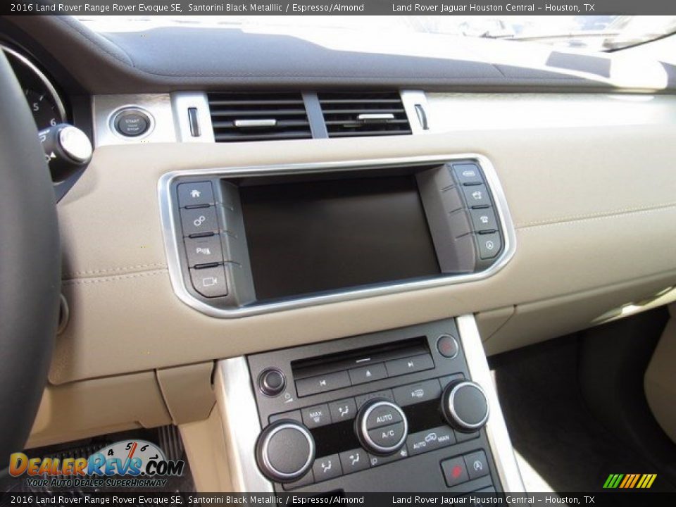 2016 Land Rover Range Rover Evoque SE Santorini Black Metalllic / Espresso/Almond Photo #10