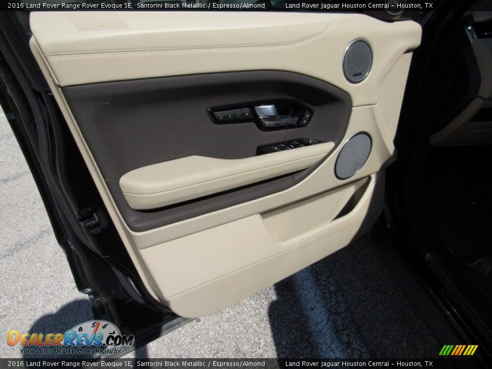 2016 Land Rover Range Rover Evoque SE Santorini Black Metalllic / Espresso/Almond Photo #12