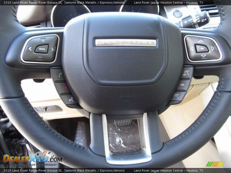 2016 Land Rover Range Rover Evoque SE Santorini Black Metalllic / Espresso/Almond Photo #14