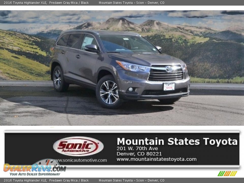 2016 Toyota Highlander XLE Predawn Gray Mica / Black Photo #1