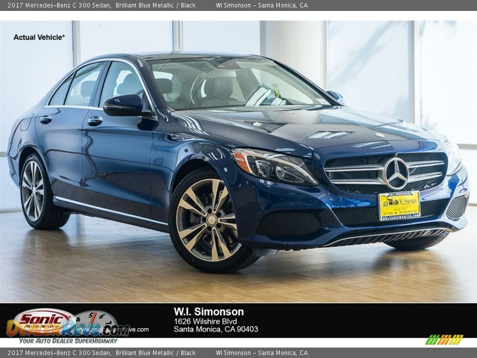 2017 Mercedes-Benz C 300 Sedan Brilliant Blue Metallic / Black Photo #1