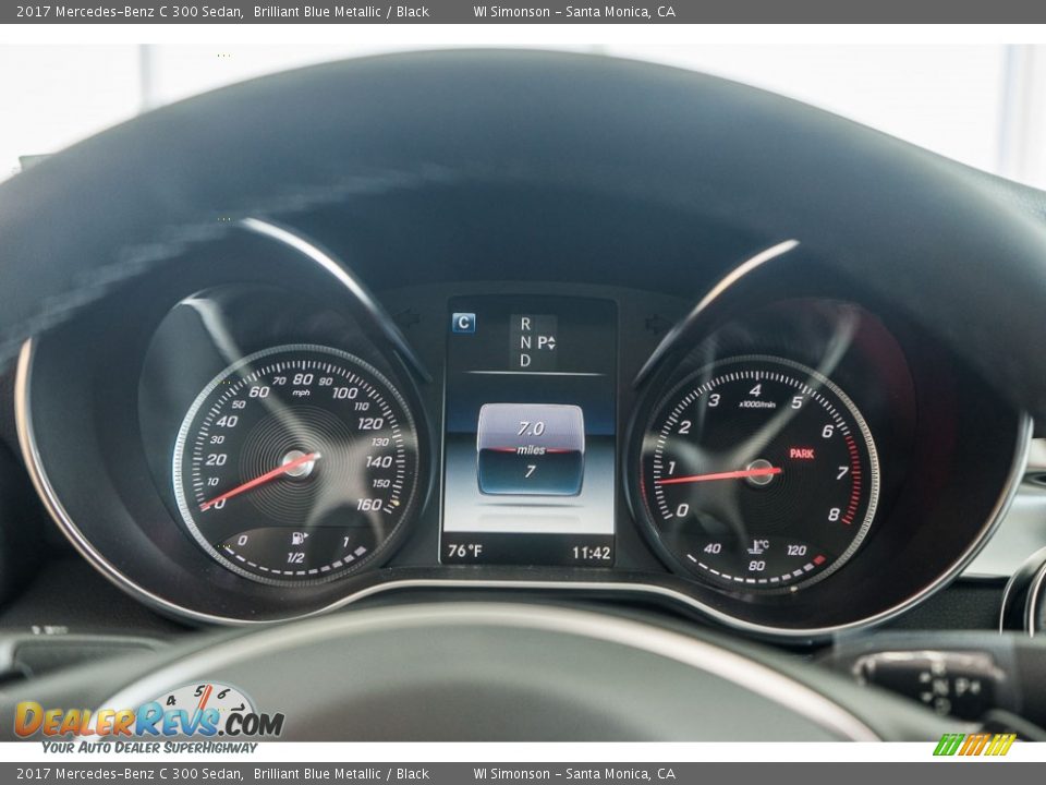 2017 Mercedes-Benz C 300 Sedan Brilliant Blue Metallic / Black Photo #7