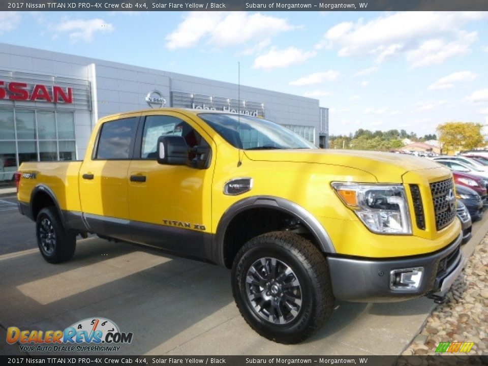 2017 Nissan TITAN XD PRO-4X Crew Cab 4x4 Solar Flare Yellow / Black Photo #1