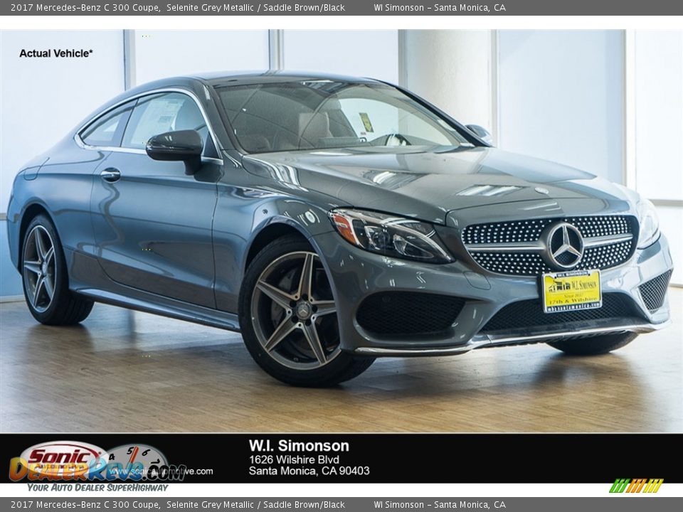2017 Mercedes-Benz C 300 Coupe Selenite Grey Metallic / Saddle Brown/Black Photo #1