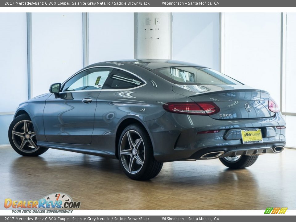 2017 Mercedes-Benz C 300 Coupe Selenite Grey Metallic / Saddle Brown/Black Photo #3