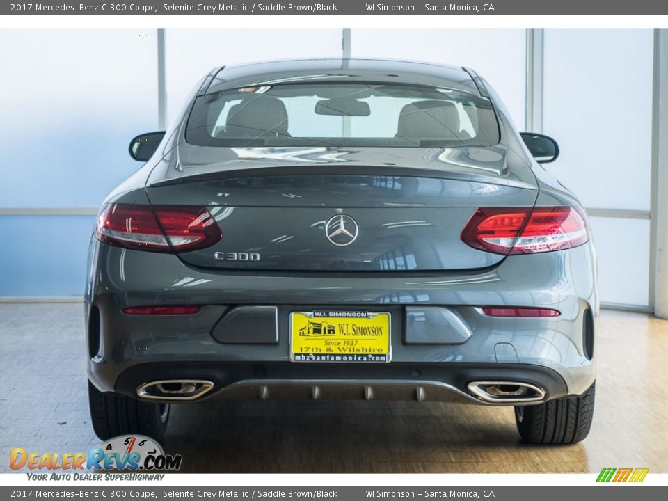2017 Mercedes-Benz C 300 Coupe Selenite Grey Metallic / Saddle Brown/Black Photo #4