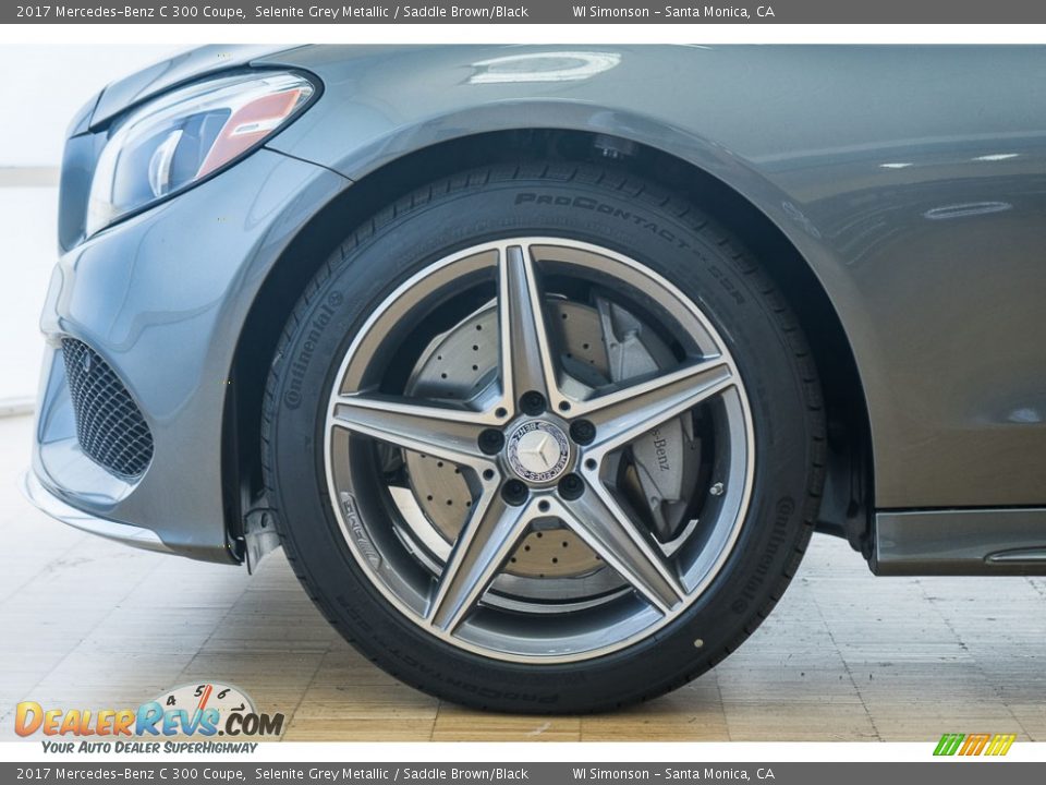 2017 Mercedes-Benz C 300 Coupe Selenite Grey Metallic / Saddle Brown/Black Photo #10