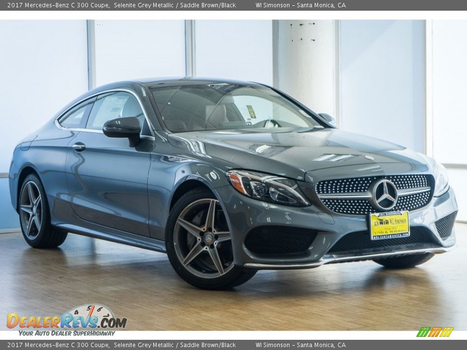 2017 Mercedes-Benz C 300 Coupe Selenite Grey Metallic / Saddle Brown/Black Photo #12
