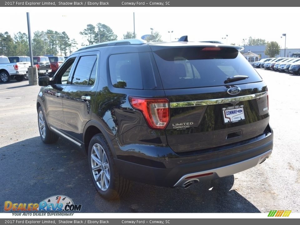2017 Ford Explorer Limited Shadow Black / Ebony Black Photo #9