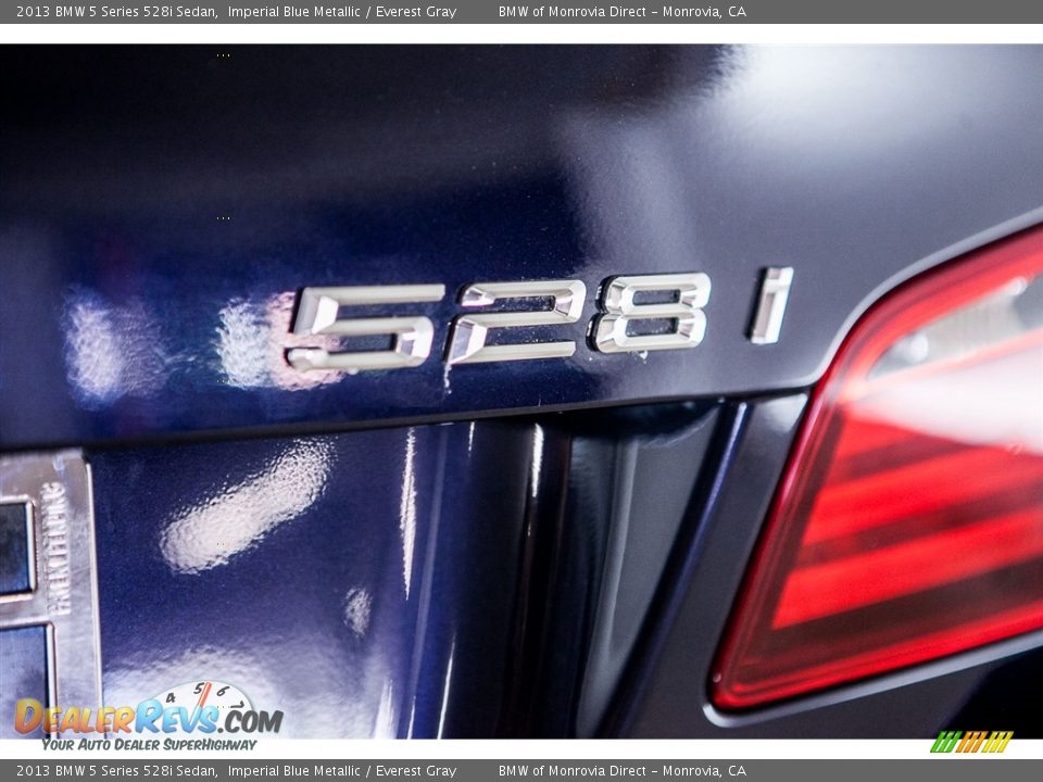 2013 BMW 5 Series 528i Sedan Imperial Blue Metallic / Everest Gray Photo #7