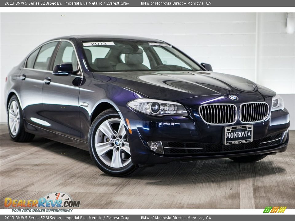 2013 BMW 5 Series 528i Sedan Imperial Blue Metallic / Everest Gray Photo #12