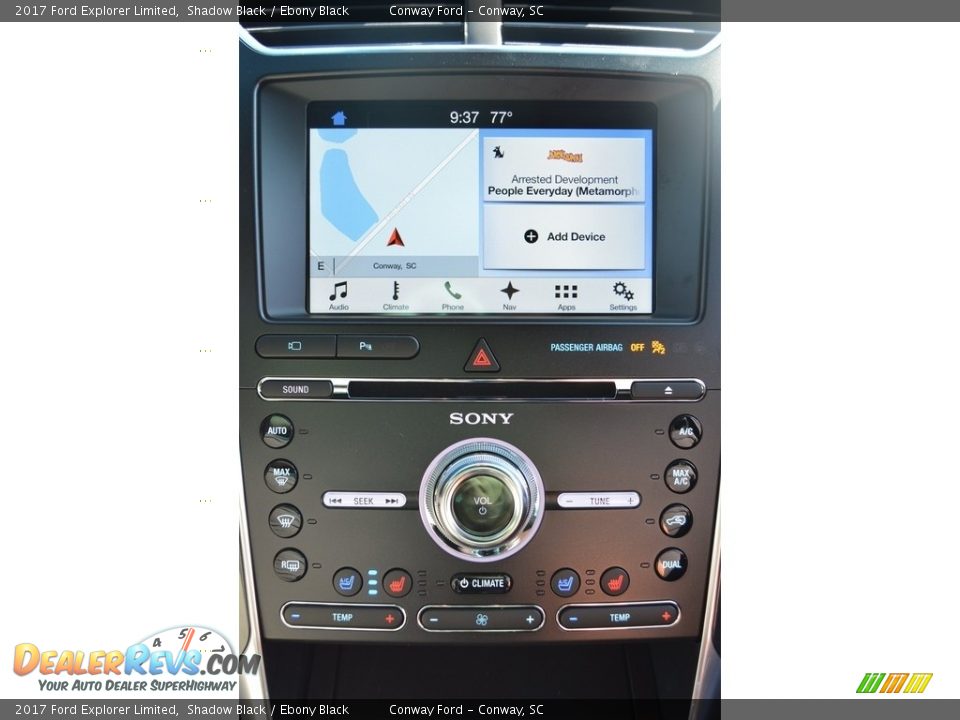 2017 Ford Explorer Limited Shadow Black / Ebony Black Photo #25