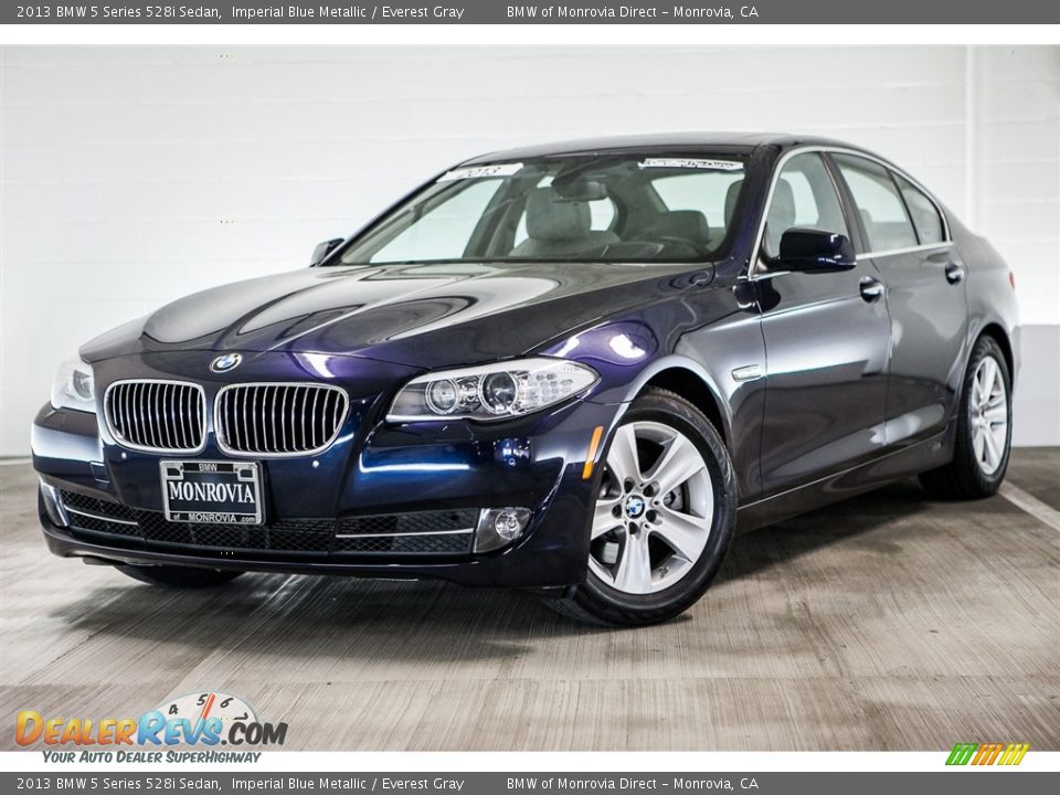 2013 BMW 5 Series 528i Sedan Imperial Blue Metallic / Everest Gray Photo #14