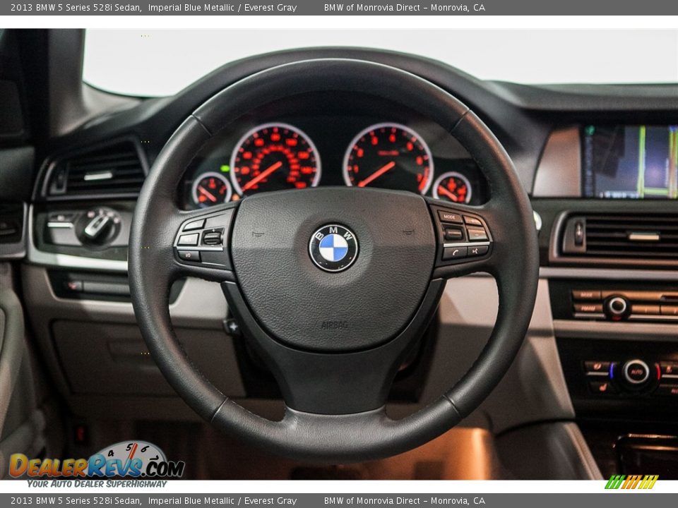 2013 BMW 5 Series 528i Sedan Imperial Blue Metallic / Everest Gray Photo #16