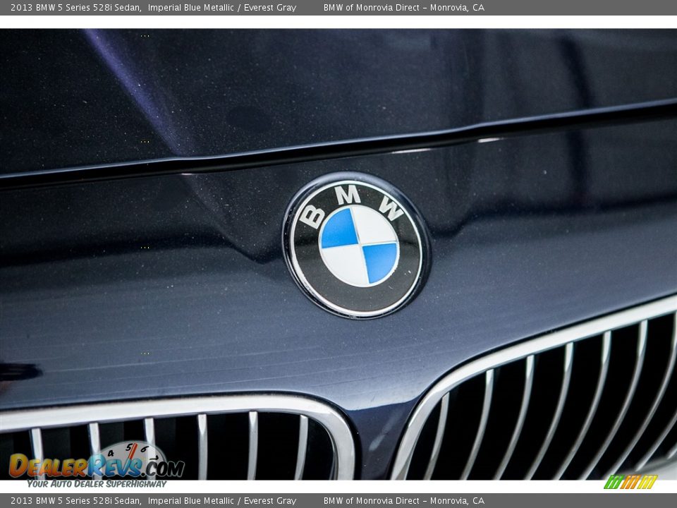 2013 BMW 5 Series 528i Sedan Imperial Blue Metallic / Everest Gray Photo #28