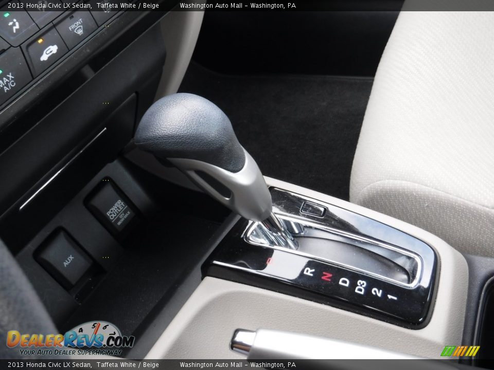 2013 Honda Civic LX Sedan Taffeta White / Beige Photo #15