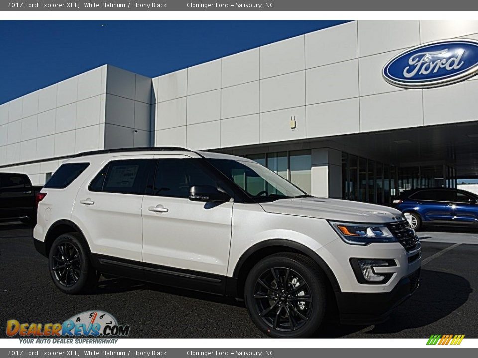2017 Ford Explorer XLT White Platinum / Ebony Black Photo #1