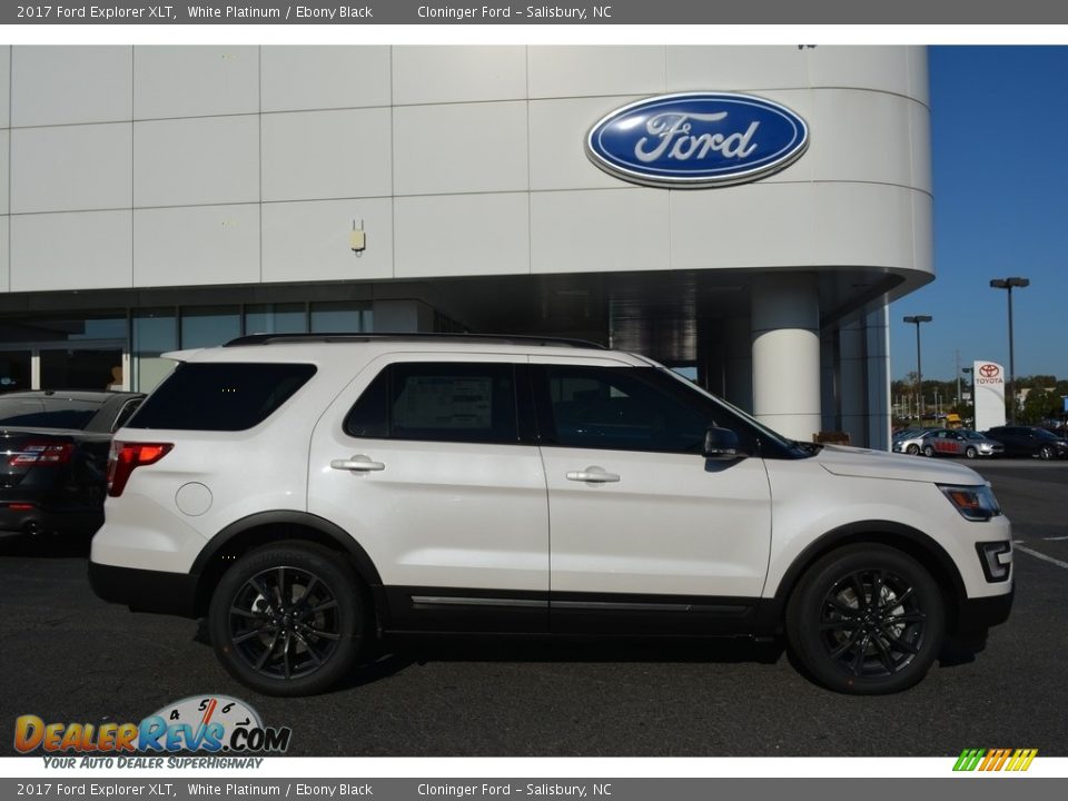 2017 Ford Explorer XLT White Platinum / Ebony Black Photo #2