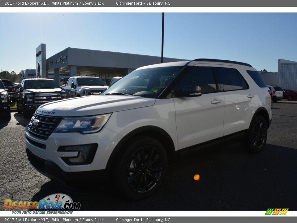 2017 Ford Explorer XLT White Platinum / Ebony Black Photo #3