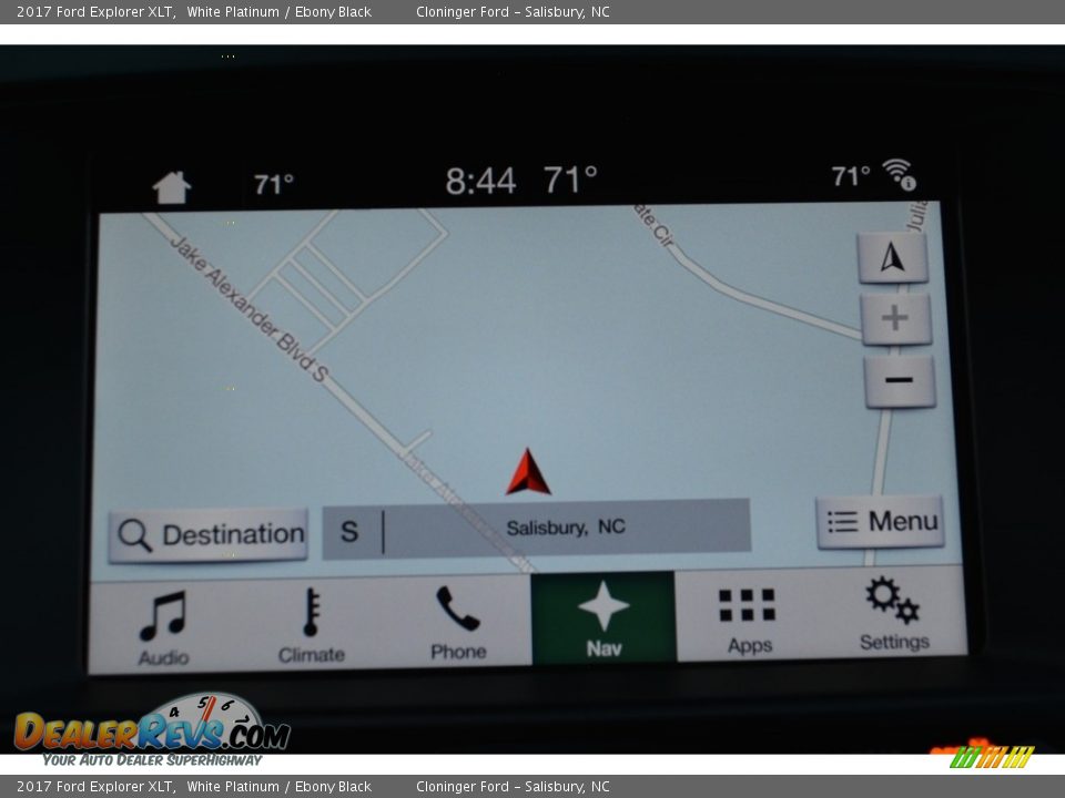 2017 Ford Explorer XLT White Platinum / Ebony Black Photo #14