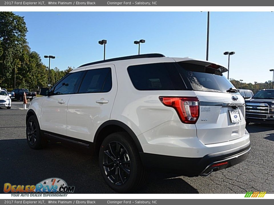 2017 Ford Explorer XLT White Platinum / Ebony Black Photo #23