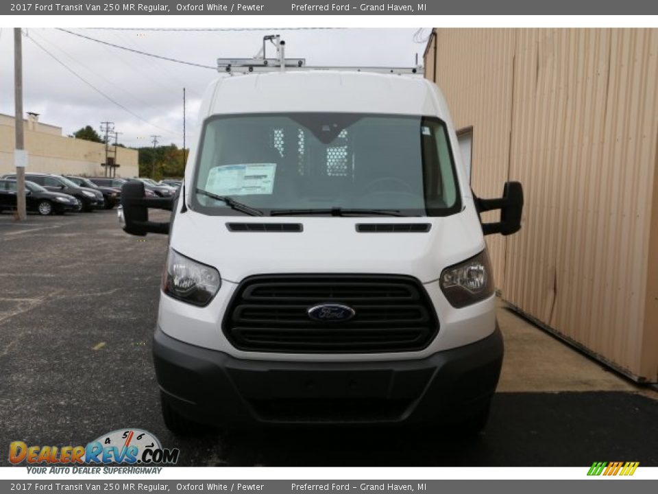 2017 Ford Transit Van 250 MR Regular Oxford White / Pewter Photo #9