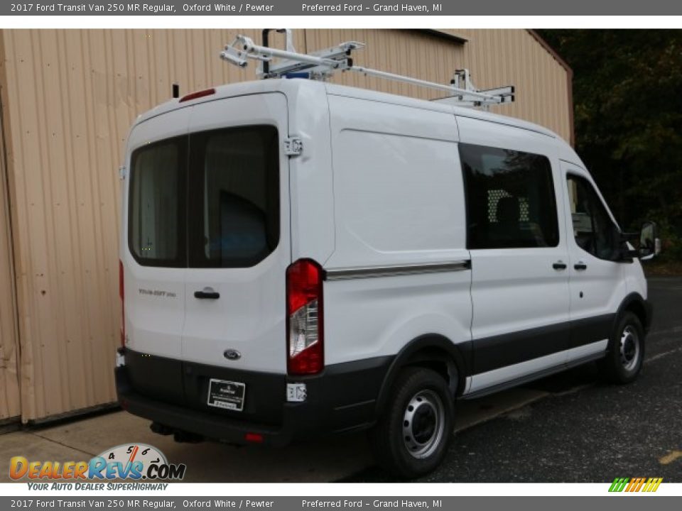 2017 Ford Transit Van 250 MR Regular Oxford White / Pewter Photo #11