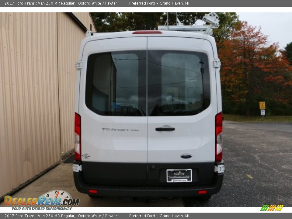 2017 Ford Transit Van 250 MR Regular Oxford White / Pewter Photo #12