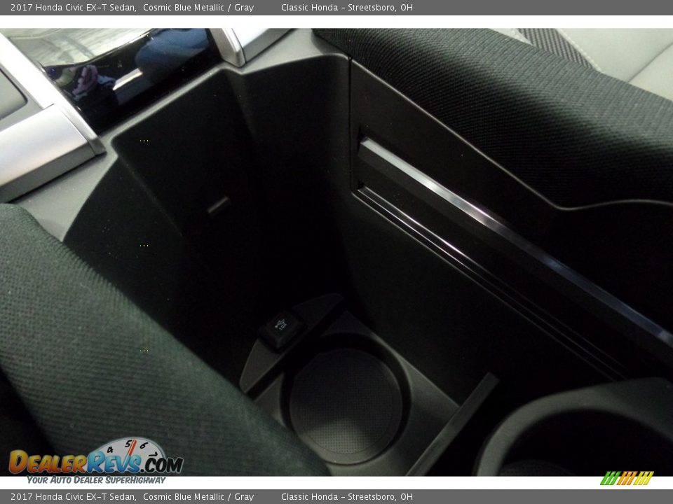 2017 Honda Civic EX-T Sedan Cosmic Blue Metallic / Gray Photo #25