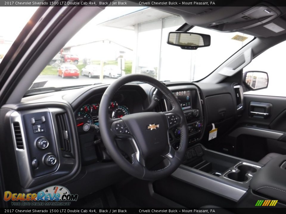 2017 Chevrolet Silverado 1500 LTZ Double Cab 4x4 Black / Jet Black Photo #10