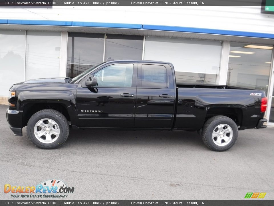 2017 Chevrolet Silverado 1500 LT Double Cab 4x4 Black / Jet Black Photo #2