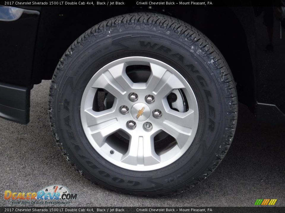 2017 Chevrolet Silverado 1500 LT Double Cab 4x4 Black / Jet Black Photo #3