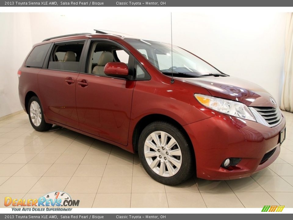 2013 Toyota Sienna XLE AWD Salsa Red Pearl / Bisque Photo #1