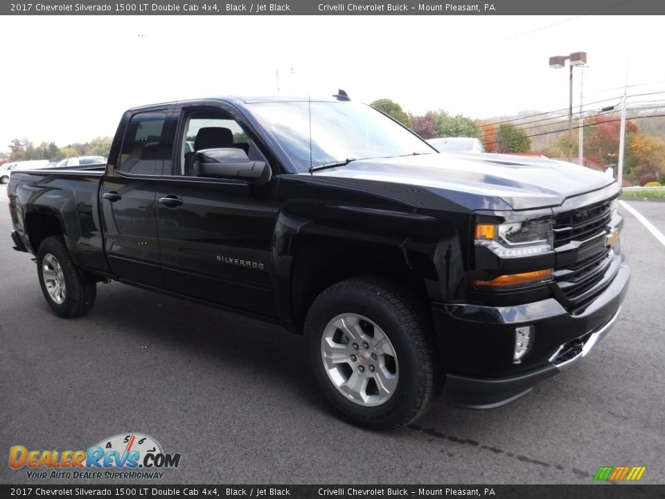 2017 Chevrolet Silverado 1500 LT Double Cab 4x4 Black / Jet Black Photo #6
