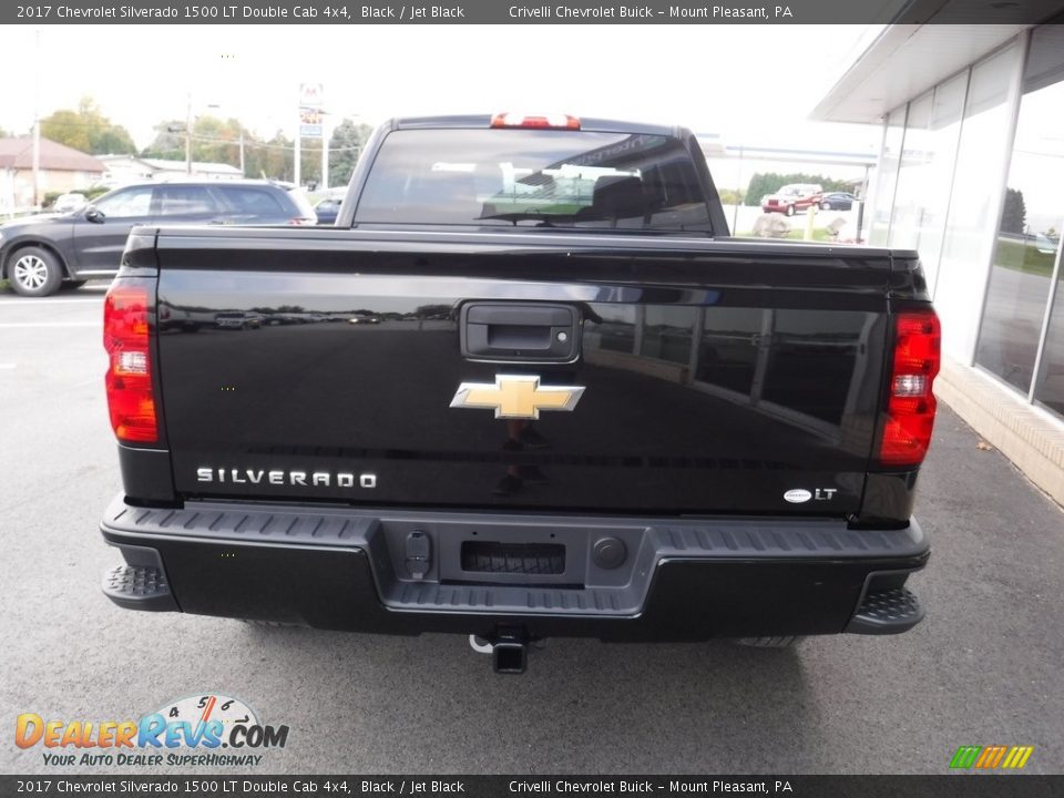 2017 Chevrolet Silverado 1500 LT Double Cab 4x4 Black / Jet Black Photo #7