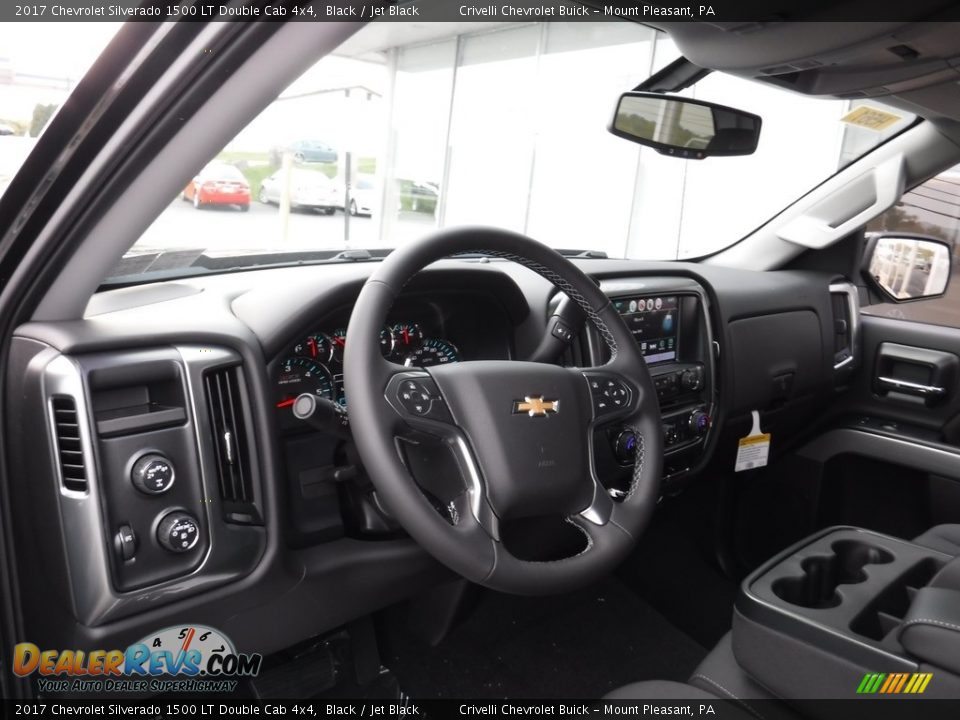 2017 Chevrolet Silverado 1500 LT Double Cab 4x4 Black / Jet Black Photo #9