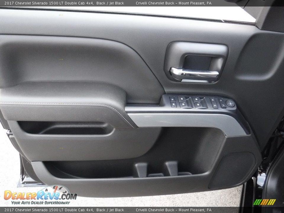 2017 Chevrolet Silverado 1500 LT Double Cab 4x4 Black / Jet Black Photo #11