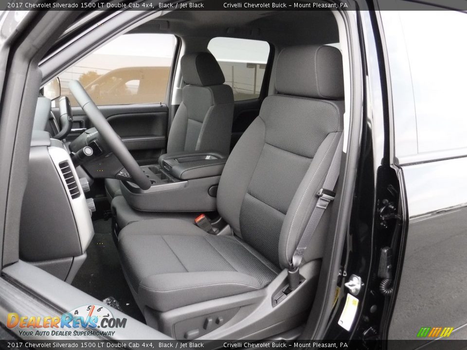 2017 Chevrolet Silverado 1500 LT Double Cab 4x4 Black / Jet Black Photo #12