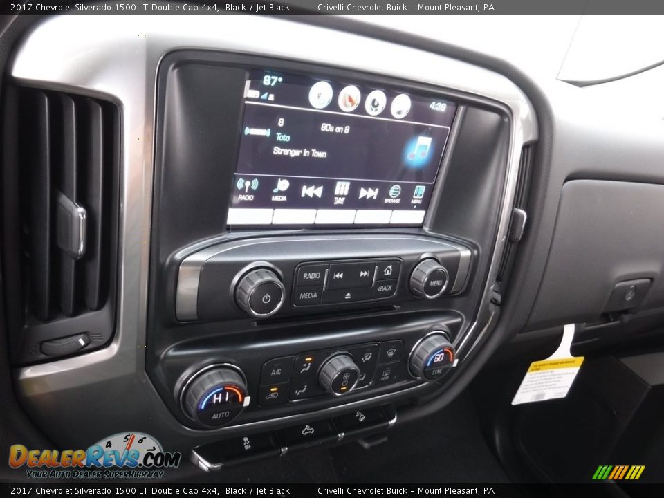 2017 Chevrolet Silverado 1500 LT Double Cab 4x4 Black / Jet Black Photo #14