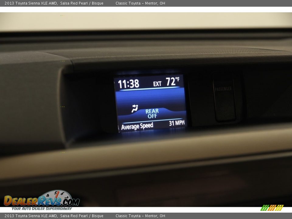 2013 Toyota Sienna XLE AWD Salsa Red Pearl / Bisque Photo #10