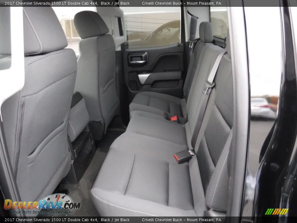 2017 Chevrolet Silverado 1500 LT Double Cab 4x4 Black / Jet Black Photo #17