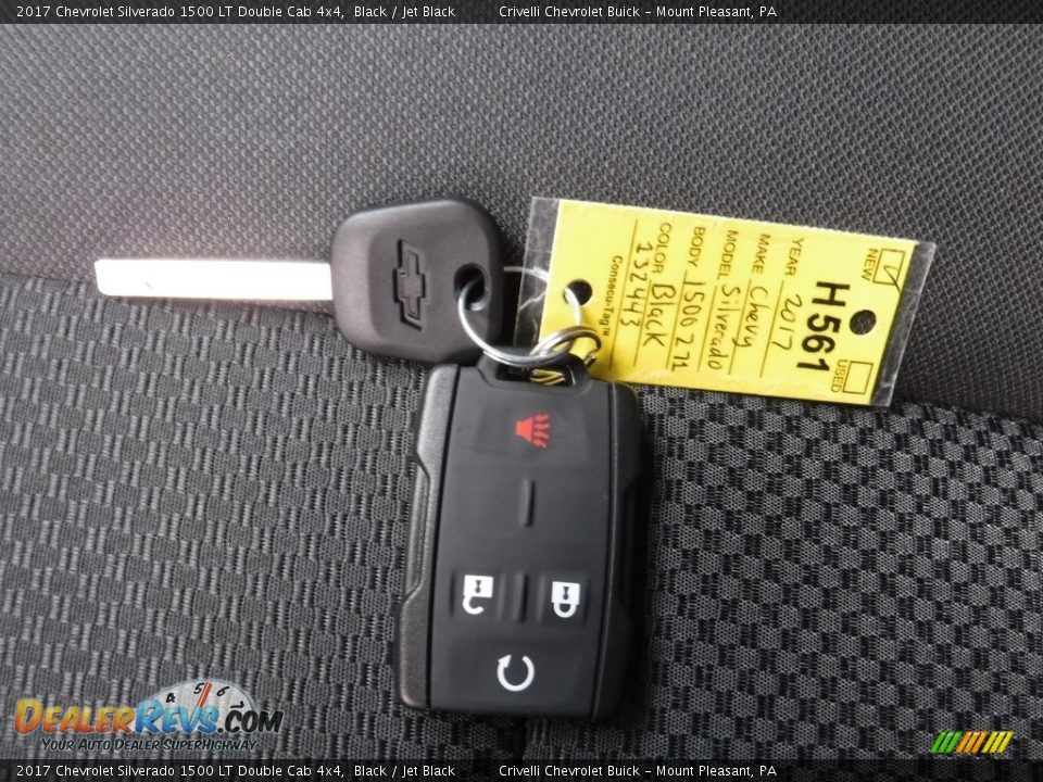 2017 Chevrolet Silverado 1500 LT Double Cab 4x4 Black / Jet Black Photo #19