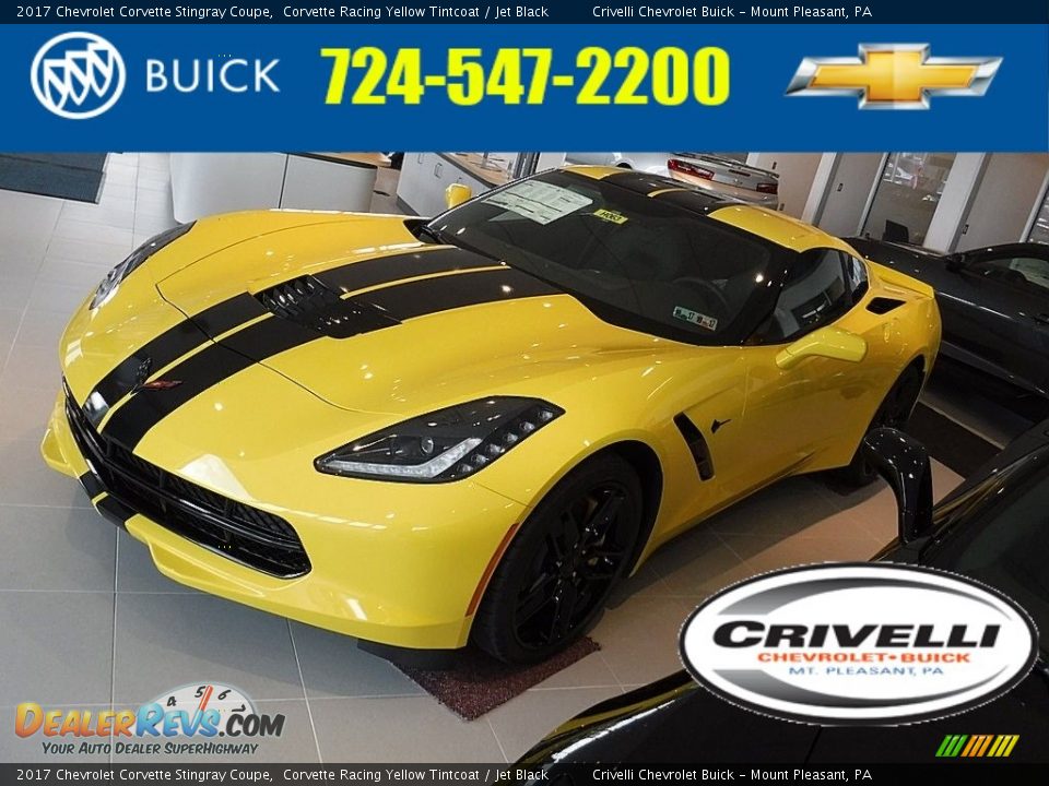 2017 Chevrolet Corvette Stingray Coupe Corvette Racing Yellow Tintcoat / Jet Black Photo #1