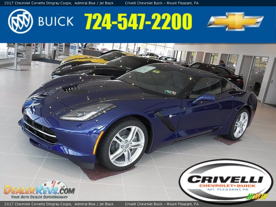 2017 Chevrolet Corvette Stingray Coupe Admiral Blue / Jet Black Photo #1