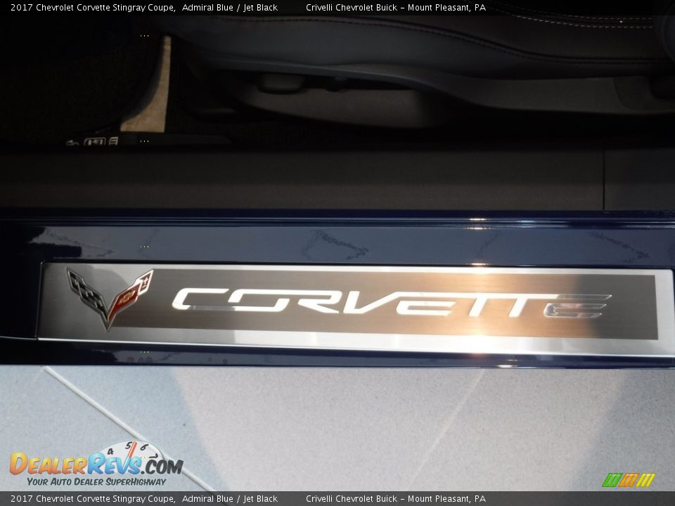 2017 Chevrolet Corvette Stingray Coupe Admiral Blue / Jet Black Photo #16