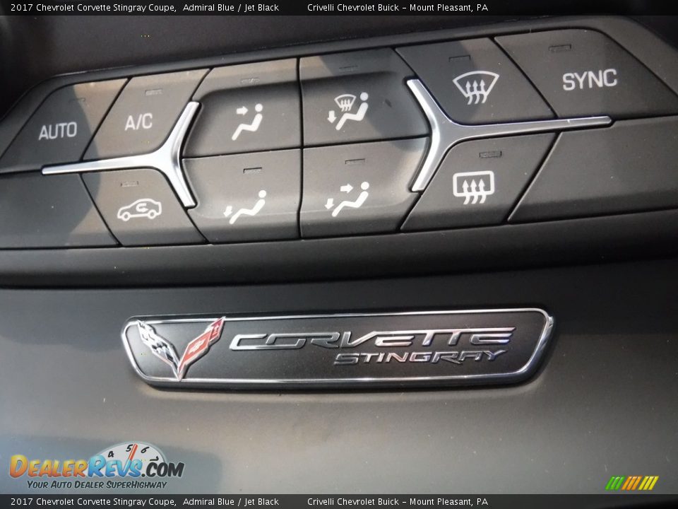 2017 Chevrolet Corvette Stingray Coupe Admiral Blue / Jet Black Photo #27