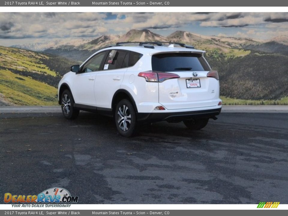 2017 Toyota RAV4 LE Super White / Black Photo #3